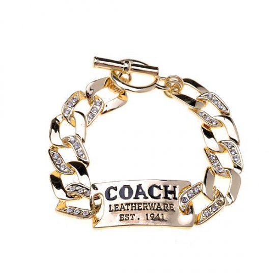 Coach Logo plate Gold Bracelets BZN | Women